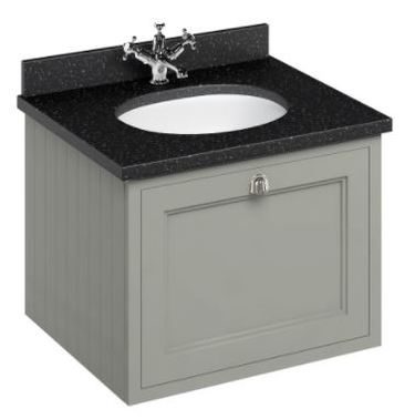 Casa Padrino Luxus H�nge-Waschschrank / Waschtisch mit Granitplatte und Schublade - Jugendstil Design 