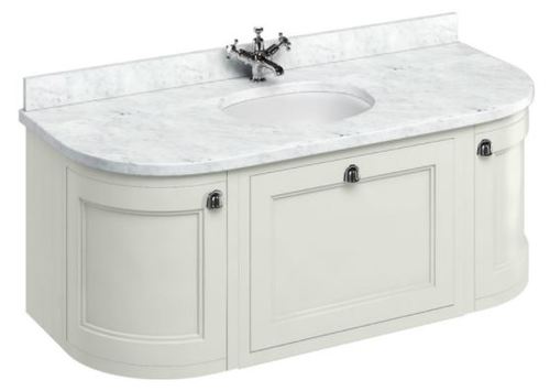 Casa Padrino Luxus H�nge-Waschschrank mit Marmorplatte Schublade und 2 T�ren - Antik Stil Waschtisch