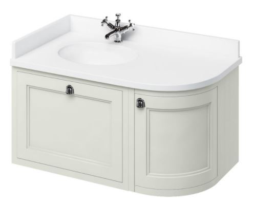 Casa Padrino H�nge-Waschschrank mit Marmorplatte Schublade und T�r - Luxus Waschtisch 