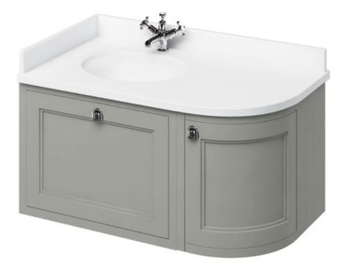 Casa Padrino H�nge-Waschschrank mit Marmorplatte Schublade und T�r - Luxus Waschtisch