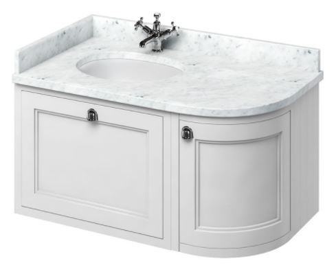 Casa Padrino H�nge-Waschschrank mit Marmorplatte Schublade und T�r - Limited Edition 