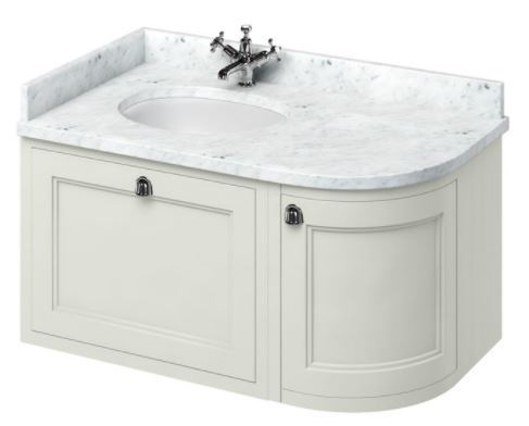 Casa Padrino H�nge-Waschschrank mit Marmorplatte Schublade und T�r - Limited Edition 