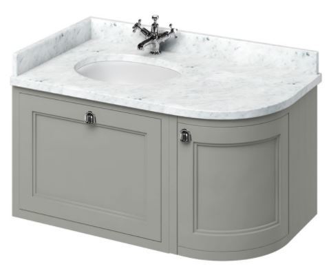 Casa Padrino H�nge-Waschschrank mit Marmorplatte Schublade und T�r - Limited Edition