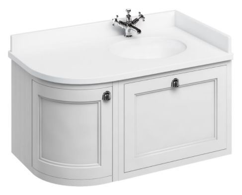 Casa Padrino H�nge-Waschschrank mit Marmorplatte Schublade und T�r - Luxus Waschtisch 