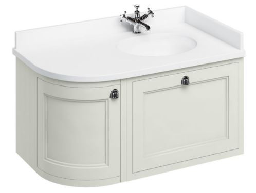 Casa Padrino H�nge-Waschschrank mit Marmorplatte Schublade und T�r - Luxus Waschtisch