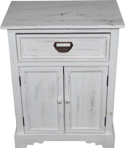 Casa Padrino Shabby Chic Landhaus Stil Kommode mit Schubladen Antik Wei� B 50 cm, H 64 cm - Antik Kommode