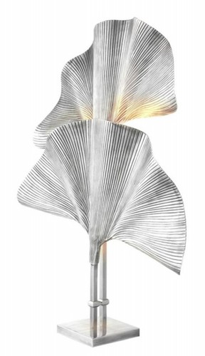 Casa Padrino Tischleuchte Silber 67 x H. 91 cm - Luxus Tischlampe