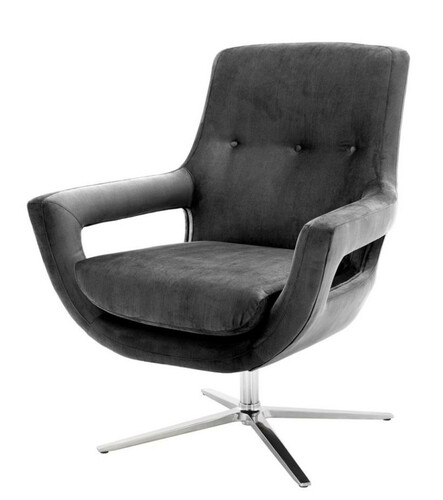 Casa Padrino Luxus Drehstuhl Grau - Designer Hotel M�bel
