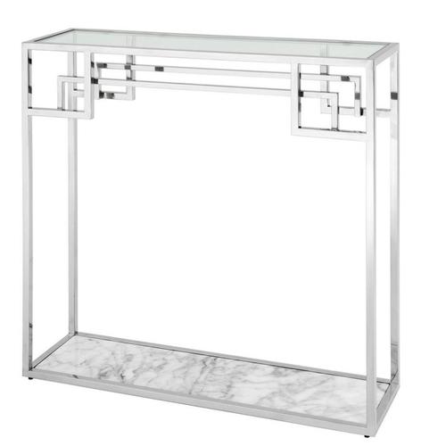 Casa Padrino Art Deco Luxus Konsolentisch Silber - Designer Hotel M�bel