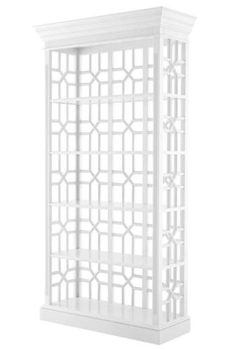 Casa Padrino Designer Mahagoni Regalschrank Piano Wei - Luxus Qualitt