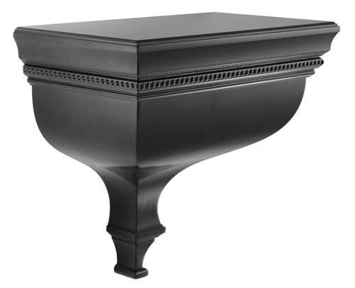 Casa Padrino Art Deco Luxus Mahagoni Wandkonsole Schwarz - Designer Hotel M�bel