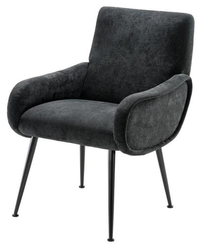 Casa Padrino Designer Esszimmerstuhl mit Armlehnen - Luxus Kollektion