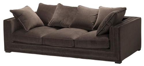 Casa Padrino Luxus Designer 3er Sofa Braun - Luxus Hotel M�bel