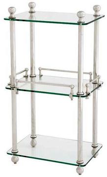 Casa Padrino Luxus Badezimmer Regalschrank Silber - Designer M�bel