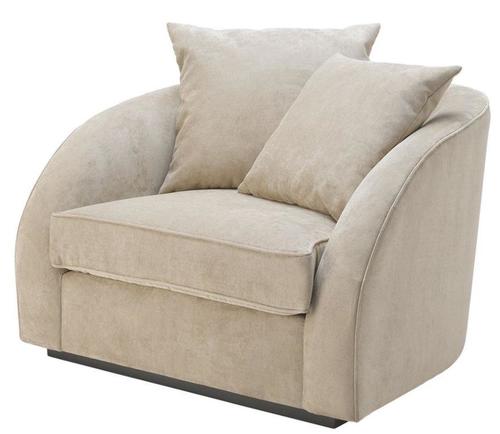 Casa Padrino Luxus Hotel Salon Sessel Greige 101 x 91 x H. 72 cm - Wohnzimmer M�bel