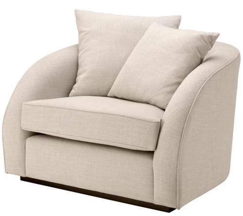 Casa Padrino Luxus Hotel Salon Sessel Naturfarbig 101 x 91 x H. 72 cm - Wohnzimmer M�bel