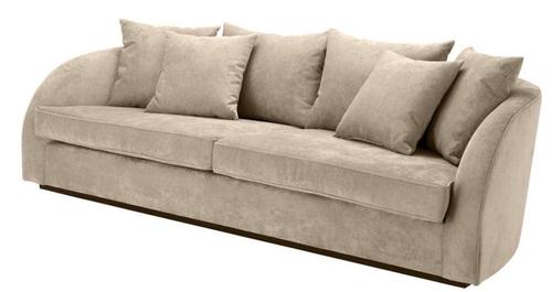 Casa Padrino Luxus Hotel Sofa Greige 255 x 91 x H. 72 cm - Designer Kollektion
