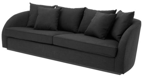 Casa Padrino Luxus Hotel Sofa Schwarz 255 x 91 x H. 72 cm - Designer Kollektion