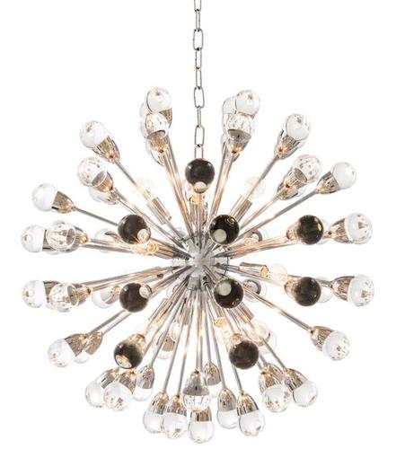 Casa Padrino Luxus Designer Kronleuchter Silber Durchmesser 75 cm - Limited Edition