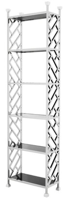 Casa Padrino Designer Regalschrank Silber 65 x 32 x H. 230 cm - Luxus Qualit�t