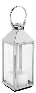 Casa Padrino Designer Edelstahl Laterne mit Griff 18 x 18 x H. 67 cm - Luxus Accessoires