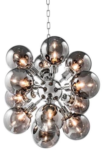 Casa Padrino Luxus Designer Kronleuchter mit Rauchglas 73 x H. 60 cm - Limited Edition