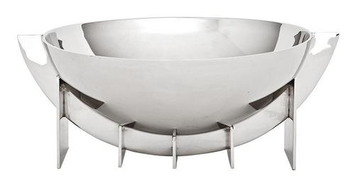 Casa Padrino Designer Edelstahl Schale 30 x 25 x H. 11,5 cm - Luxus Qualit�t