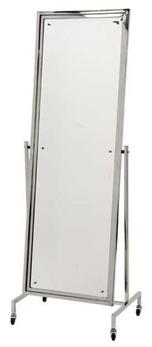 Casa Padrino Luxus Edelstahl Standspiegel 63 x H. 171 cm - Designer Spiegel