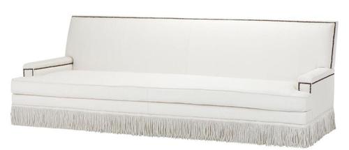 Casa Padrino Luxus Designer Sofa Wei� 262 x 102 x H. 90 cm - Wohnzimmer M�bel