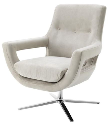 Casa Padrino Luxus Drehstuhl Hellgrau - Designer Hotel M�bel