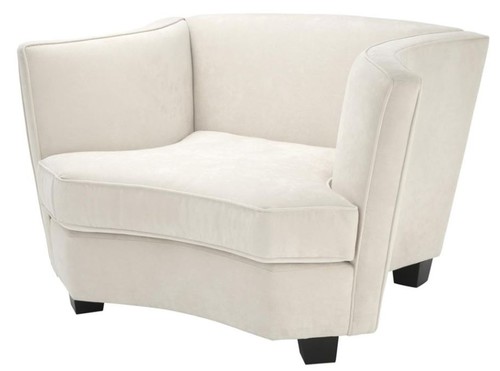 Casa Padrino Luxus Sessel Naturfarbig 118,5 x 97 x H. 74 cm - Hotel Kollektion