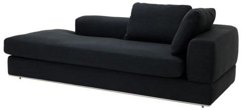 Casa Padrino Designer Sofa Schwarz Rechtsseitig 231 x 101 x H. 85 cm - Luxus Wohnzimmer M�bel
