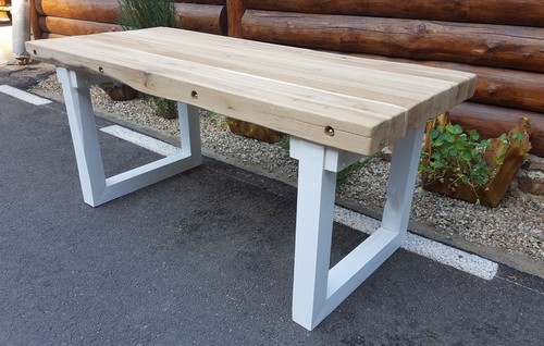 Casa Padrino Luxus Massivholz Esstisch - Eiche/Weiss - 200 cm x 90 cm x H80 cm  - Schwere Ausf�hrung