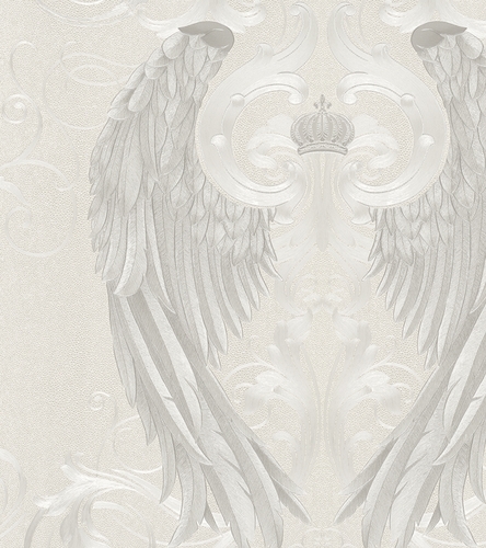 Harald Gl��ckler Imperial Barock Tapete 54843 - Creme mit Engelsfl�geln