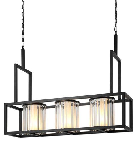 Casa Padrino Luxus Kronleuchter Schwarz 120 x 32 x H. 98 cm - Hotel Restaurant M�bel