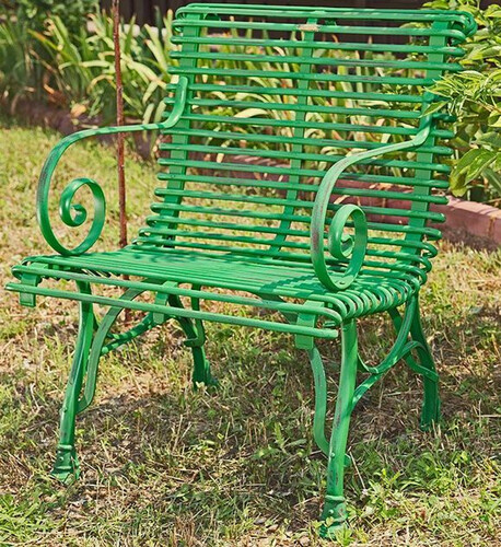 Casa Padrino Gartenstuhl aus Schmiedeeisen - verschiedene Farben - 65 cm x 60 cm - Luxus Gartenm�bel