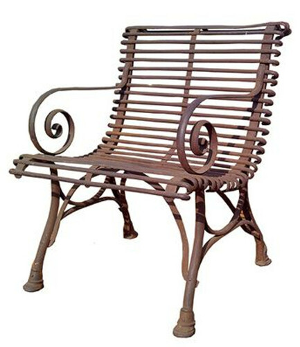 Casa Padrino Gartenstuhl aus Schmiedeeisen - verschiedene Farben - 65 cm x 60 cm - Luxus Gartenm�bel