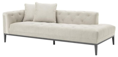 Casa Padrino Luxus Sofa Hellgrau Linksseitig 220 x 96 x H. 66 cm - Hotel M�bel