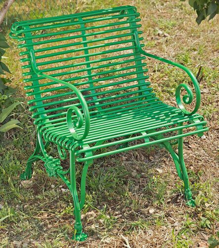 Casa Padrino Gartenstuhl aus Schmiedeeisen mit Krallenf��en - verschiedene Farben - 65 cm x 60 cm - Luxus Gartenm�bel