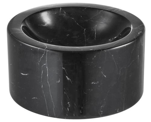 Casa Padrino Designer Marmor Schale Schwarz 15 x H. 8 cm - Luxus Kollektion