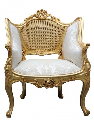 Casa Padrino Barock Salon Sitzbank + 2 Sessel - Cocktailset - Luxus Barock Salon Set