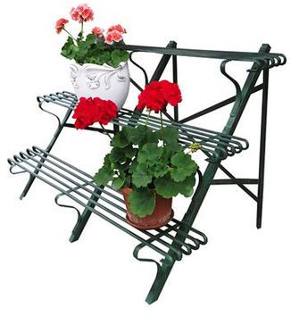 Casa Padrino Blumenst�nder aus Schmiedeeisen mit 3 Etagen - verschiedene Farben -  120 cm x 45 cm x H70 cm - Luxus Gartenm�bel