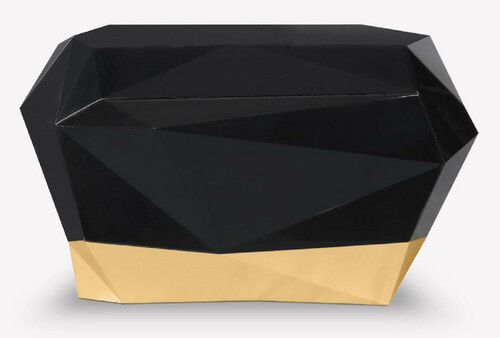 CPBlack Designer Nachttisch - Beistelltisch mit Schublade - Hochwertige Designer Schlafzimmer M�bel