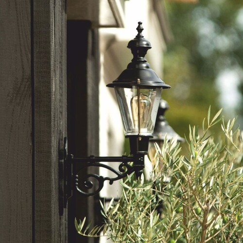 Casa Padrino Jugendstil Au�enwandleuchte Matt Schwarz H. 56 cm - Au�enbeleuchtung