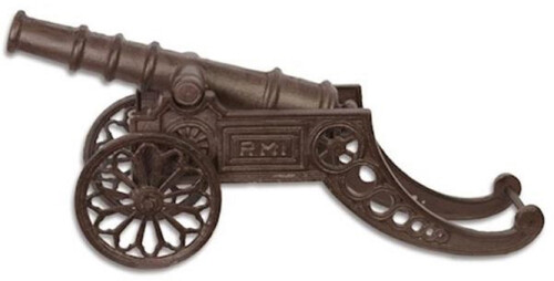 Casa Padrino Antik Stil Deko Kanone Antik Braun 73,7 x 21,4 x H. 33,2 cm - Historische Mittelalter Gusseisen Kanone - Garten & Terrassen Deko Accessoires