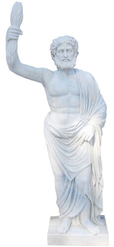 Casa Padrino Antik Stil Garten Deko Marmor Skulptur R�mer Grau H. 165 cm