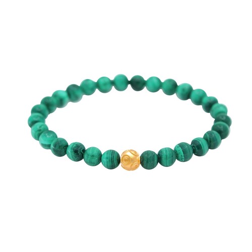 Casa Padrino Armband Conta de Viana aus 19,2Kt Gold mit Malachit