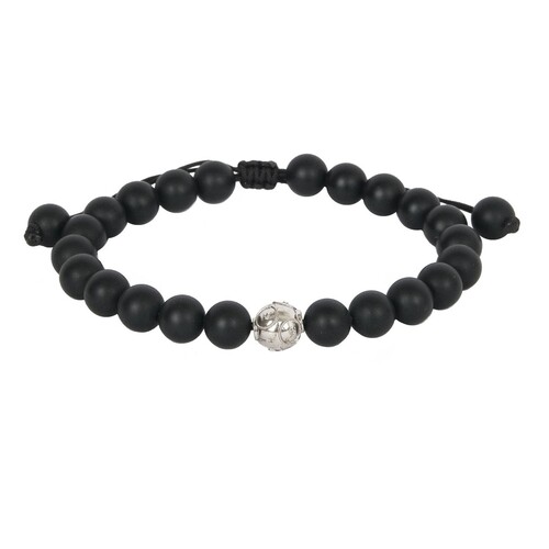 Casa Padrino Armband Conta de Viana aus Silber und Onyx
