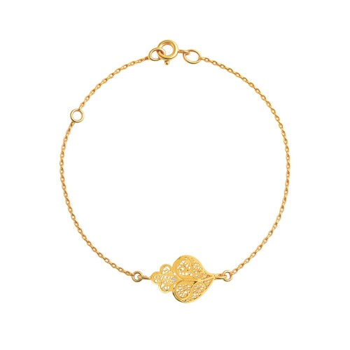 Casa Padrino Armband Herz von Viana aus 19,2Kt Gold mit Diamant