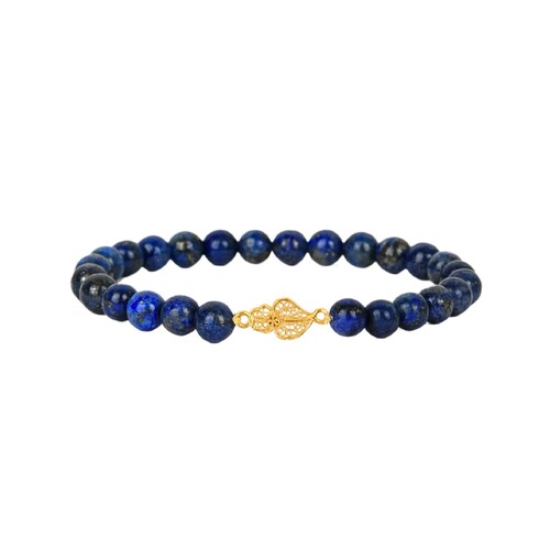 Casa Padrino Armband Herz von Viana aus 19,2Kt Gold mit Lapislazuli